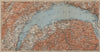 LAKE GENEVA/LAC LÉMAN. St Cergue Chatel St Jean d'Aulph Lausanne Evian 1920 map