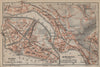 MONTREUX. VEVEY. Clarens. town city plan. Switzerland Suisse Schweiz 1920 map