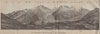 PANORAMA. MONT BLANC MASSIF from FLEGÈRE 1806m. Chamonix. Haute-Savoie 1920 map