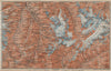 GRAND ST BERNARD ENVIRONS Arolla Grand Combin Massif Orsières Mt Velan 1920 map