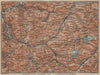 GRAUBÜNDEN/ALBULA ALPS. Chur-Samedan. Arosa Lenz Davos Savognin Thusis 1920 map