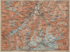 UPPER ENGADINE. St Moritz Celerina Pontresina Sils-Maria Bernina Range 1920 map