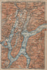 LUGANO ENVIRONS. Lake Lago di. Topo-map. Switzerland Suisse Schweiz 1920