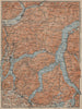 LAKES/LAGO DI COMO & LUGANO. Lecco Bellinzona. Topo-map. Italy mappa 1920