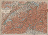Map of Switzerland Suisse Schweiz. Northern Italy railways carte karte 1922