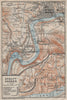 SCHAFFHAUSEN environs. Flurlingen Feuerthalen Neuhausen. Schweiz 1922 old map