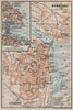 CONSTANCE. KONSTANZ. town city stadtplan. Germany karte. BAEDEKER 1922 old map