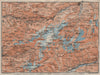 TÖDI DISTRICT. Glarus Alps Linththal Bifertenstock Claridenstock 1922 old map