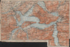 LAKE LUCERNE Vierwaldstättersee. Luzern Stans Weggis Brunnen Schwyz 1922 map