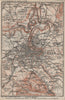 BERN BERNE ENVIRONS. Switzerland Suisse Schweiz carte karte. BAEDEKER 1922 map