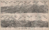 PANORAMA from/von NIESEN 2366m. Blumisalp Jungfrau Switzerland Schweiz 1922 map