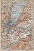 GENEVA GENÈVE GENF ENVIRONS. Switzerland Suisse Schweiz carte karte 1922 map