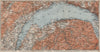 LAKE GENEVA/LAC LÉMAN. St Cergue Chatel St Jean d'Aulph Lausanne Evian 1922 map