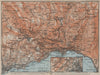 MONTREAUX AREA. Vevey Villneuve. Topo-map. Switzerland Suisse Schweiz 1922