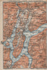 LUGANO ENVIRONS. Lake Lago di. Topo-map. Switzerland Suisse Schweiz 1922