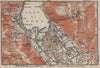 COMO ENVIRONS. Brunate San Giorgio. Italy mappa. BAEDEKER 1922 old antique