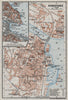 CONSTANCE. KONSTANZ. town city stadtplan. Germany karte. BAEDEKER 1928 old map
