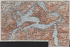 LAKE LUCERNE Vierwaldstättersee. Luzern Stans Weggis Brunnen Schwyz 1928 map