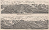 PANORAMA from/vom STANSERHORN. Glarner Urner Unterwaldner Berner Alps 1928 map