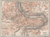 BERN BERNE. town city stadtplan. Switzerland Suisse Schweiz. BAEDEKER 1928 map