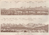 PANORAMA vom/from BERN/Berne. Blumisalp Eiger Jungfrau Gletscherhorn 1928 map