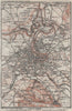 BERN BERNE ENVIRONS. Switzerland Suisse Schweiz carte karte. BAEDEKER 1928 map