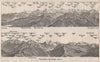 PANORAMA from/von NIESEN 2366m. Blumisalp Jungfrau Switzerland Schweiz 1928 map