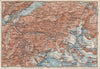 GRINDELWALD environs. Wengen Mürren Jungfrau Wetterhorn Interlaken 1928 map