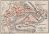 FREIBURG / FRIBOURG. town city stadtplan. Switzerland Suisse Schweiz 1928 map