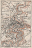 FRIBOURG / FREIBURG ENVIRONS. Switzerland Suisse Schweiz carte karte 1928 map
