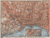MONTREAUX AREA. Vevey Villneuve. Topo-map. Switzerland Suisse Schweiz 1928