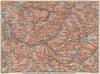 GRAUBÜNDEN/ALBULA ALPS. Chur-Samedan. Arosa Lenz Davos Savognin Thusis 1928 map