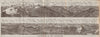 PIZ LANGUARD PANORAMA. Bernina Roseg Monte Rosa Mont Blanc Cristallo 1928 map