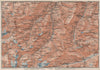 LUGNETZTAL SURSELVA. Valserrhein Furketlihorn Hinterrhein Splügen 1928 old map