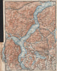 LAGO MAGGIORE. Lake Maggiore. Varese Varesa Pallanza. Topo-map. Italy 1928