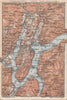LUGANO ENVIRONS. Lake Lago di. Topo-map. Switzerland Suisse Schweiz 1928