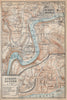 SCHAFFHAUSEN environs. Flurlingen Feuerthalen Neuhausen. Schweiz 1938 old map
