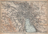 ZÜRICH ENVIRONS. Zurich. Switzerland Suisse Schweiz carte karte 1938 old map