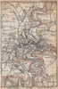 FRIBOURG / FREIBURG ENVIRONS. Switzerland Suisse Schweiz carte karte 1938 map