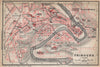 FREIBURG / FRIBOURG. town city stadtplan. Switzerland Suisse Schweiz 1938 map