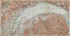LAKE GENEVA/LAC LÉMAN. St Cergue Chatel St Jean d'Aulph Lausanne Evian 1938 map