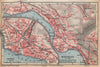 MONTREUX. VEVEY. Clarens. town city plan. Switzerland Suisse Schweiz 1938 map