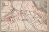 GARMISCH-PARTENKIRCHEN town city stadtplan. Oberbayern Deutschland 1927 map