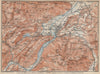 BAD REICHENHALL environs. Germany Deutschland karte. BAEDEKER 1927 old map