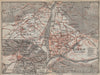 BOLZANO (BOZEN) environs. Gries. town city plan. Italy mappa. BAEDEKER 1927