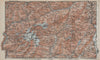 ADAMELLO BRENTA DOLOMITI. Pinzolo Ponte di Legno Madonna di Campiglio 1927 map