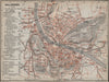 SALZBURG vintage town city plan stadtplan. Austria Österreich karte 1927 map