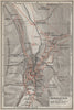 WILDBAD/BAD GASTEIN town plan stadtplan & environs. Austria Österreich 1927 map