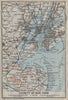 NEW YORK CITY Metro area. Brooklyn Newark Jersey City. BAEDEKER 1909 old map