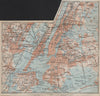 NEW YORK CITY. Manhattan Bronx Brooklyn Staten Is. Newark Jersey City 1909 map